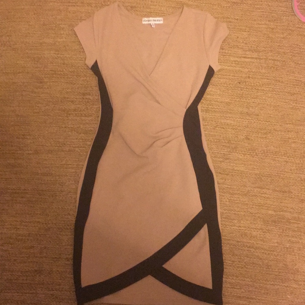 Almost Famous Brown/Black A line dress
